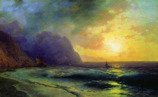 Ivan-Aivazovsky Tramonto sul mare - 1853